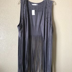 Plus-size Suede Vest